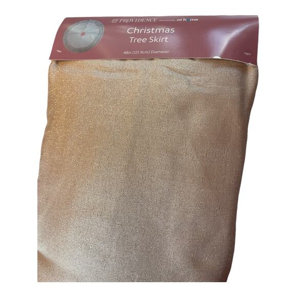 Providence Exclusively At Home New Rose Gold Fringe Tree Skirt 48" Diameter - Picture 2 of 5